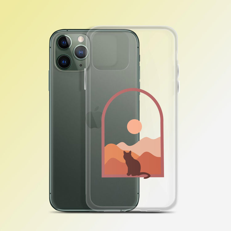 "Pink Horizon" Cat Phone Case - iPhone