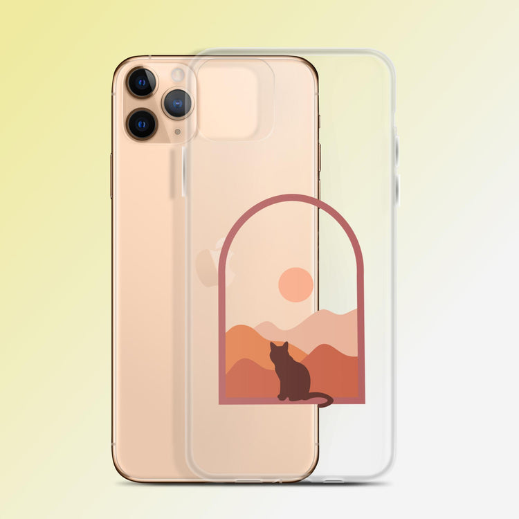"Pink Horizon" Cat Phone Case - iPhone