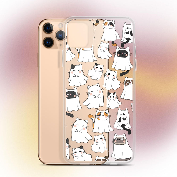 "Ghostly Purrs” Cat Phone Case - iPhone