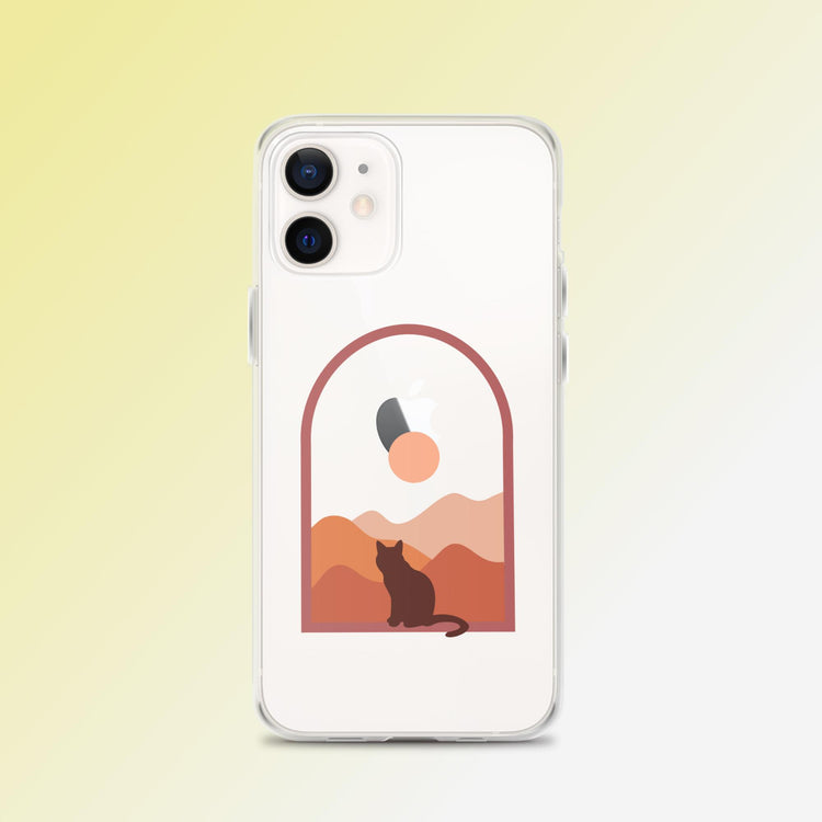 "Pink Horizon" Cat Phone Case - iPhone