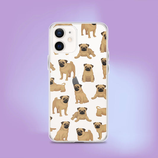 "Pretty Pug Party" Dog Phone Case - iPhone