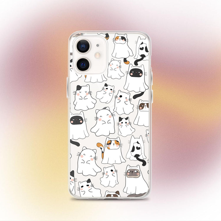 "Ghostly Purrs” Cat Phone Case - iPhone