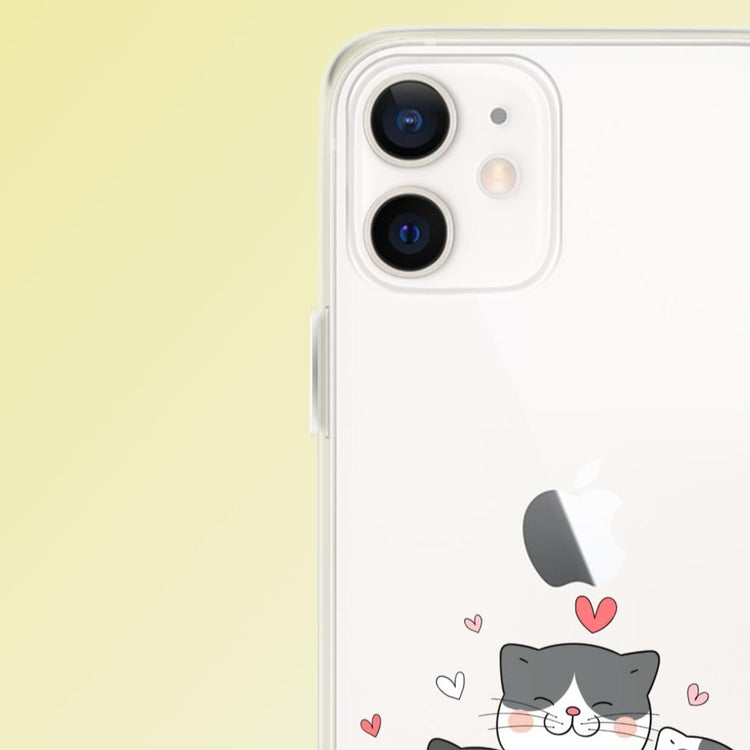 "Fluffy Hearts Trio" Cat Phone Case - iPhone