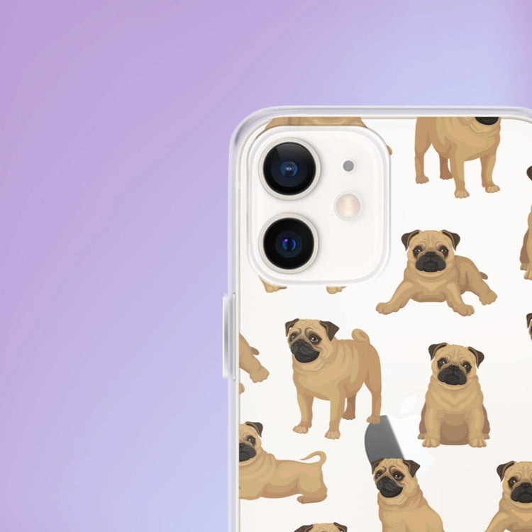 "Pretty Pug Party" Dog Phone Case - iPhone