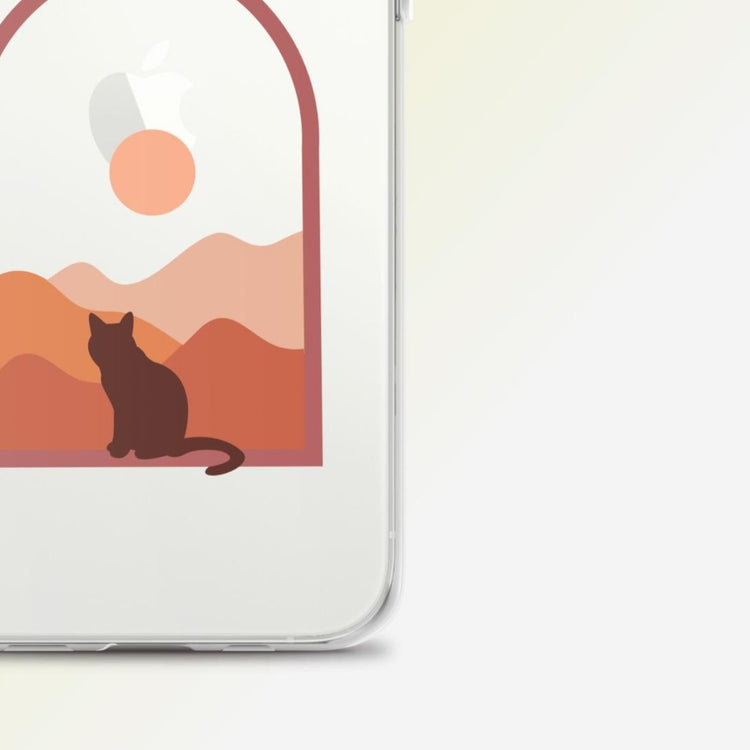 "Pink Horizon" Cat Phone Case - iPhone