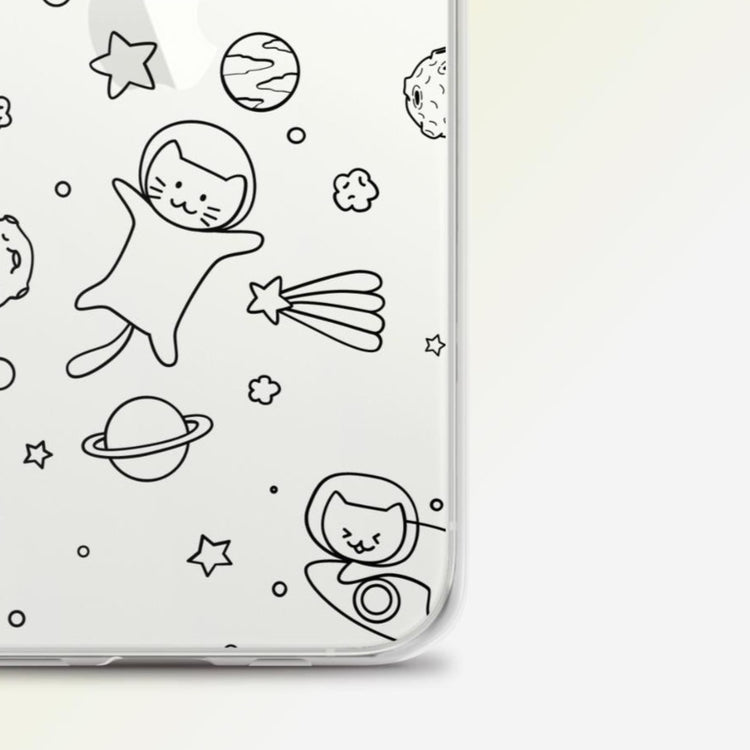 "Galactic Cat-stronauts" Cat Phone Case - iPhone
