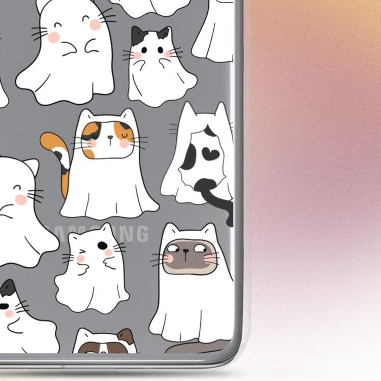 "Ghostly Purrs” Cat Phone Case - Samsung