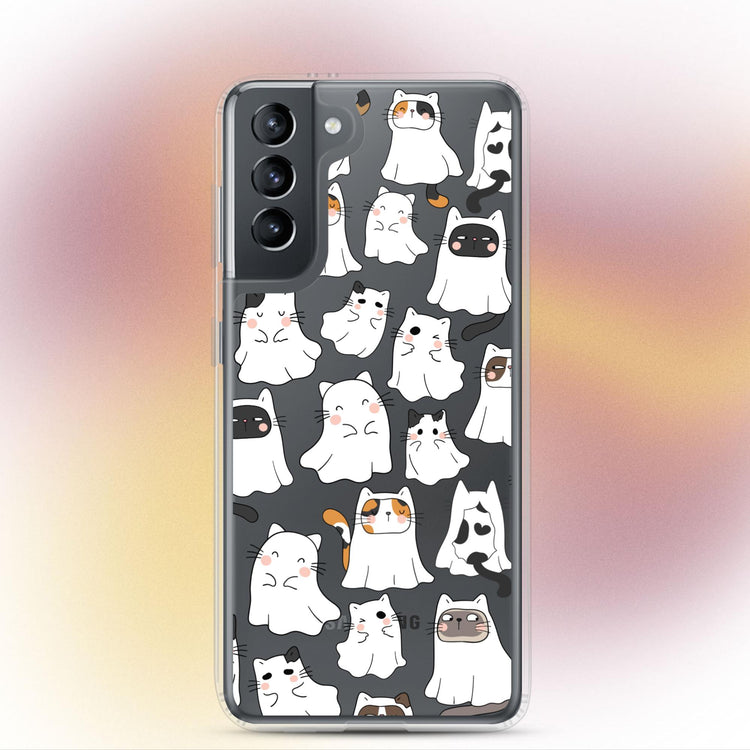 "Ghostly Purrs” Cat Phone Case - Samsung