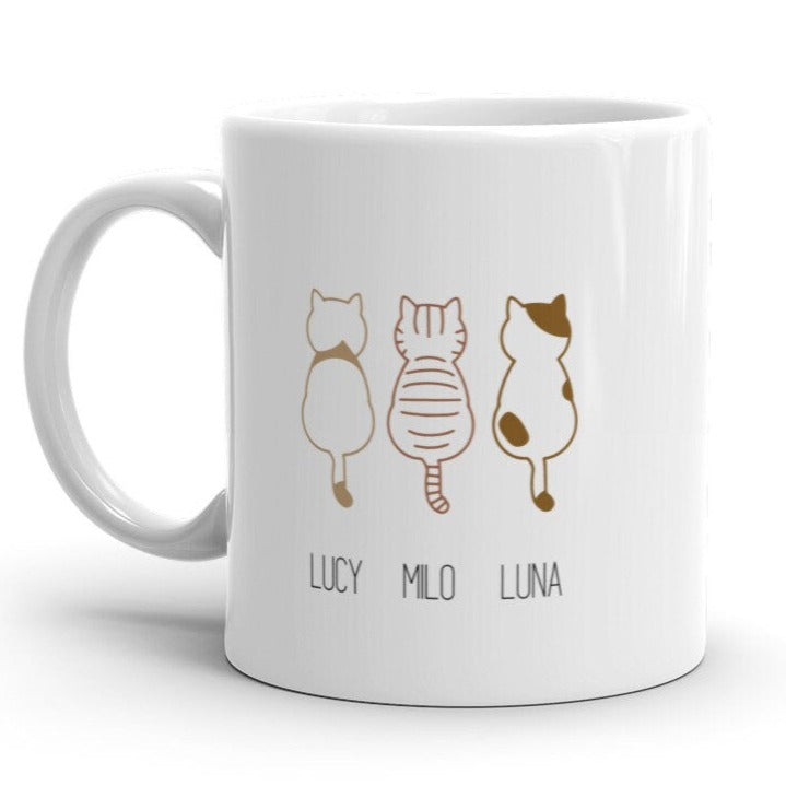 Triple the Cattitude: Customized Cat Mug