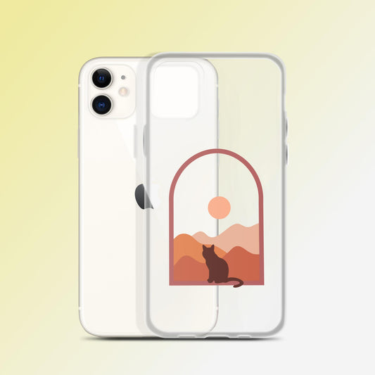 "Pink Horizon" Cat Phone Case - iPhone