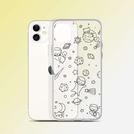 "Galactic Cat-stronauts" Cat Phone Case - iPhone