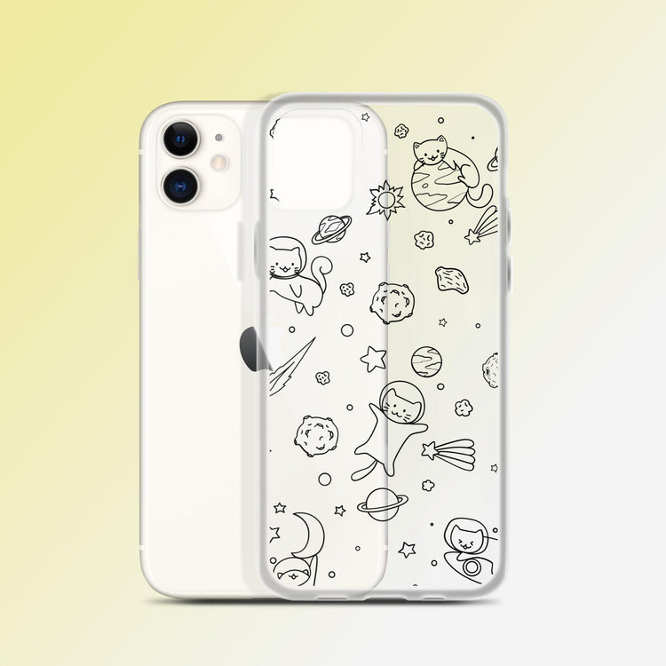 "Galactic Cat-stronauts" Cat Phone Case - iPhone