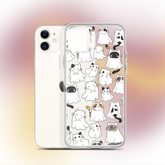"Ghostly Purrs” Cat Phone Case - iPhone
