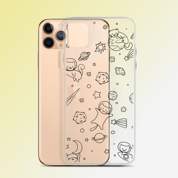 "Galactic Cat-stronauts" Cat Phone Case - iPhone