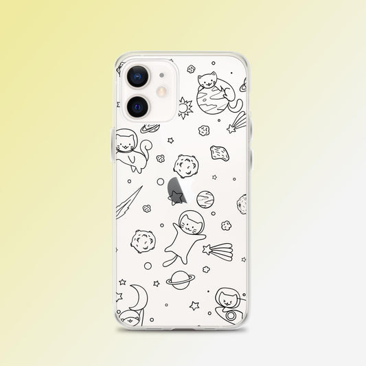 "Galactic Cat-stronauts" Cat Phone Case - iPhone