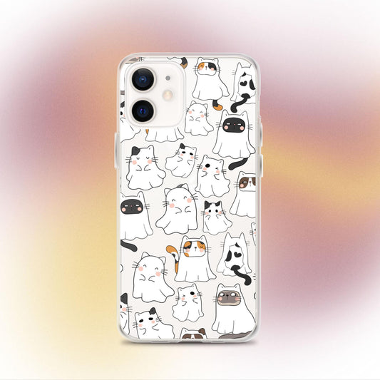 "Ghostly Purrs” Cat Phone Case - iPhone