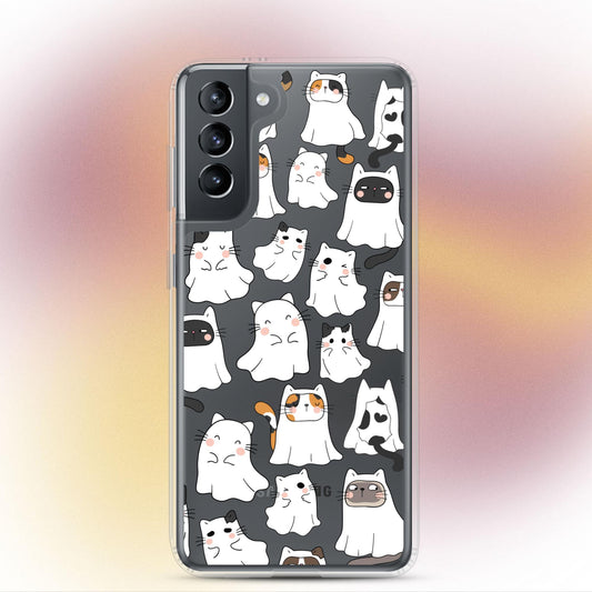 "Ghostly Purrs” Cat Phone Case - Samsung