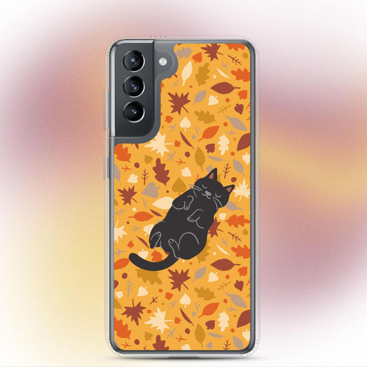 "Leafy Dreams" Cat Phone Case - Samsung