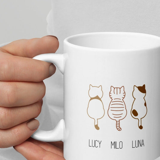 Triple the Cattitude: Customized Cat Mug