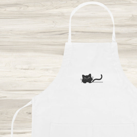 Peek-a-Boo Embroidered Chef Apron