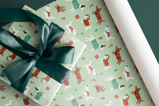 Pawfectly Wrapped: Dog-Inspired Green Holiday Paper