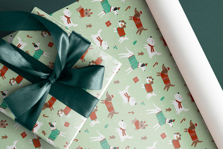 Pawfectly Wrapped: Dog-Inspired Green Holiday Paper