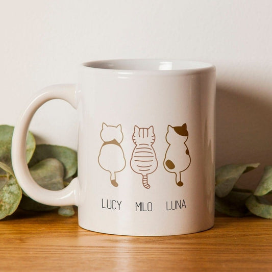 Triple the Cattitude: Customized Cat Mug